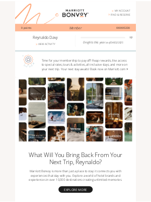 Starwood Hotels & Resorts Worldwide - Reynaldo's April Account Update: Rediscover the Best of Marriott Bonvoy