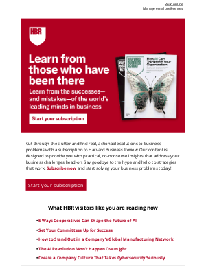 Harvard Business Review - Get Real Solutions Without the Hype – Subscribe to HBR