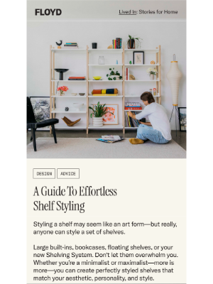 Floyd - Lived In: How to Effortlessly Style Your Shelves
