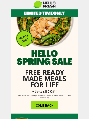 HelloFresh USA - Dinner done in a *pinch* with the Hello Spring Sale