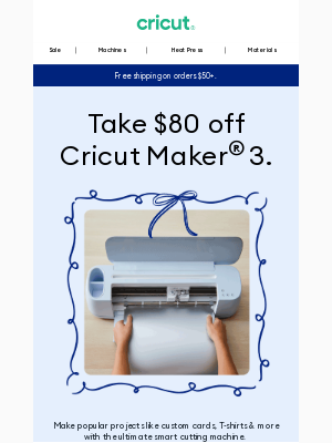 Cricut - Get $80 Off a Cutting Machine! 💪