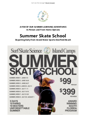 Island Water Sports - Summer Learning and Dun from Surf Skate Science