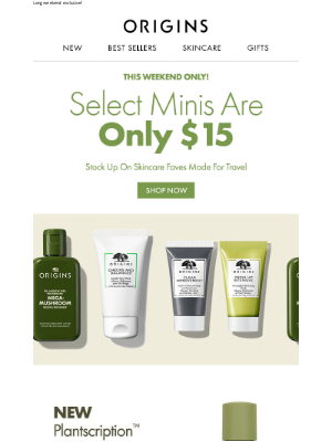 Origins - Last Call! $15 Travel Faves ✈️