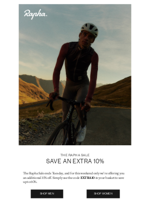 Rapha - Save an extra 10% on sale