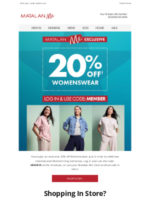 Matalan (United Kingdom) - Handpicked for you + 20% off exclusive offer...