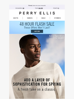 Perry Ellis - Fresh Start For Spring: New Sweater Styles