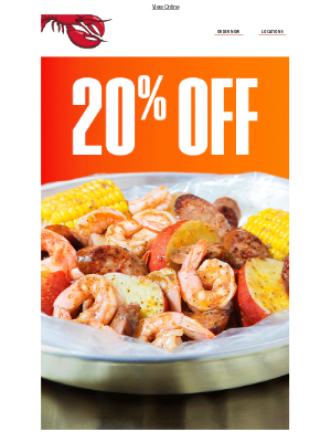 Red Lobster - 20% off ends soon