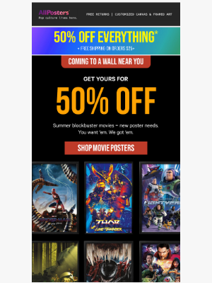 AllPosters - NOW SHOWING: new movie posters on YOUR WALLS!