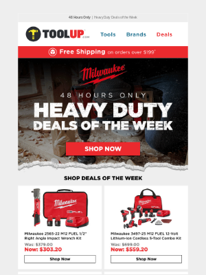 Toolup - 48 Hours Only: NEW Milwaukee Deals of the Week Up to 67% Off!
