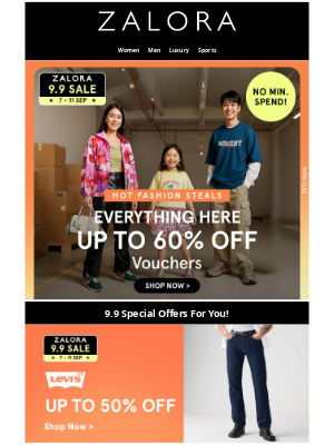 ZALORA Mayalsia - Everything is Up to 90% OFF Today 😱