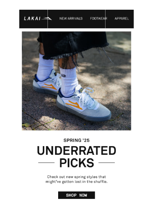 Lakai Footwear - Underrated Picks Of Our New Spring '25 Collection