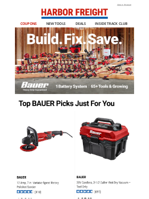 Harbor Freight - BAUER: Heavy Duty Guaranteed