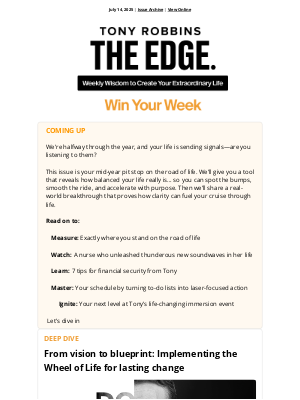 Tony Robbins - Half the year is gone. Are you on track?
