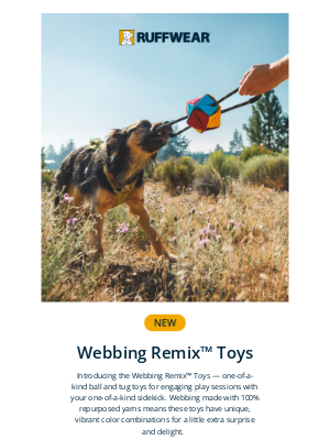 Ruffwear - Introducing the NEW Webbing Remix™ Toys