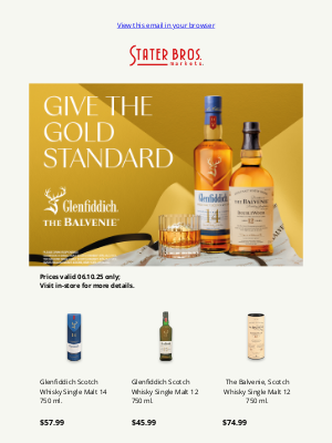 Stater Bros. - Give the Gold Standard in Whisky 🥃