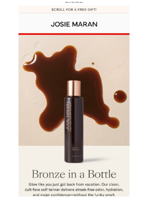 Josie Maran Cosmetics - One Layer and You’re Golden (Literally)