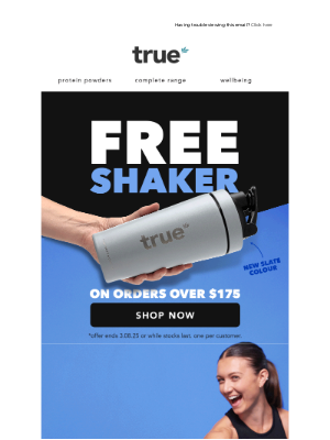 True Protein (Australia) - The Shaker You Love is Free This Week*