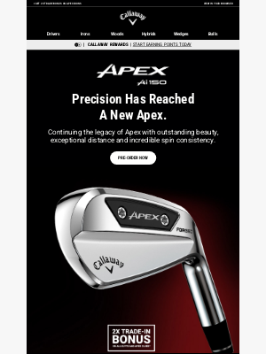 Callaway Golf - Pre-Order Now: NEW Apex Ai150 Irons for Irons Week
