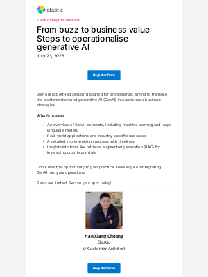 Elastic - Elastic Insights webinar: Steps to operationalise generative Al