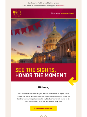 Big Bus Tours (United Kingdom) - Make the most of your Memorial Day Weekend 🇺🇸