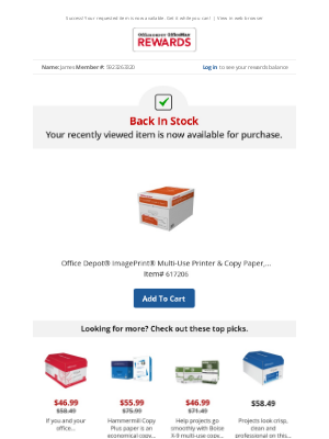 Office Depot & Office Max - BACK IN STOCK