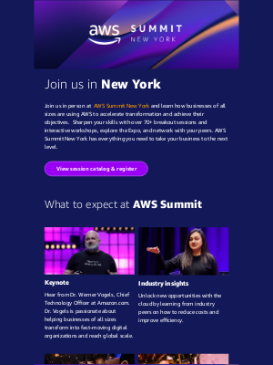 Amazon AWS - Here's what you can expect at AWS Summit New York