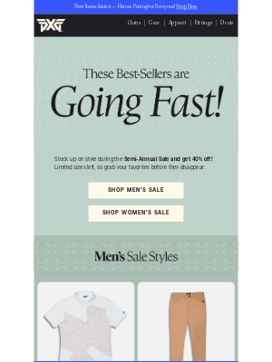 Hurry! Get 40% Off Before These Styles are Gone!