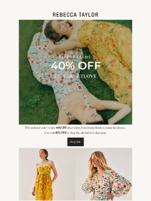 Rebecca Taylor - 40% Off: Summer Styles You’ve Been Eyeing Now