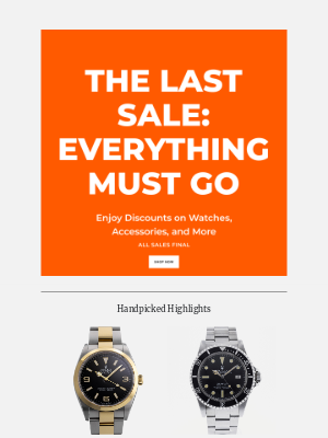 Crown & Caliber - The Last Sale: Everything Must Go!