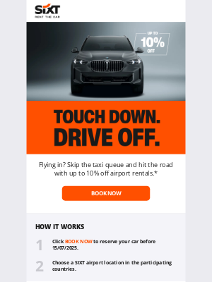 Sixt rent a car - Skip the taxi. Save up to 10% off airport rentals