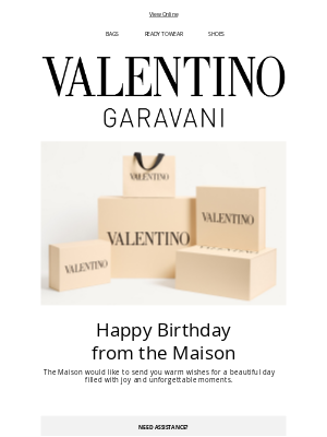 Valentino - Happy birthday from the Maison