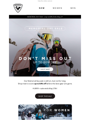 Group Rossignol - Still Time to Save—Memorial Day Sale Ends May 27
