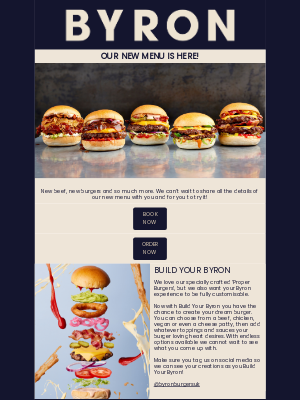 Byron - OUR NEW MENU 🍔