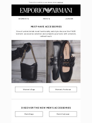 Armani - The must-have accessories of FW25