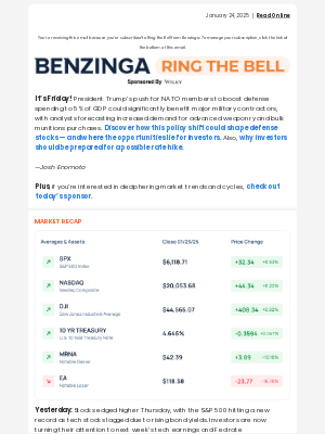 benzinga partners - 🔫 Why Trump's Gunboat Diplomacy is Boosting Defense Stocks