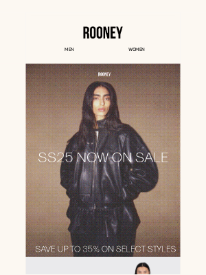 Rooney Shop - SS25 SALE: SAVE NOW UP TO 35% OFF