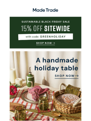 Made Trade - A handmade holiday table