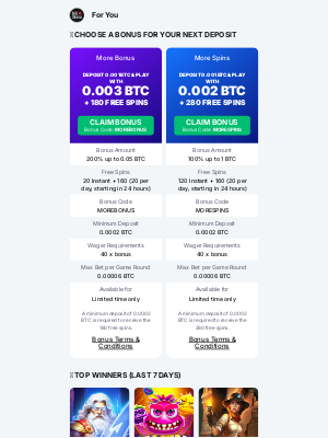 BitStarz Casino - Congratulations! You can now pick one of these 2 bonuses🏅