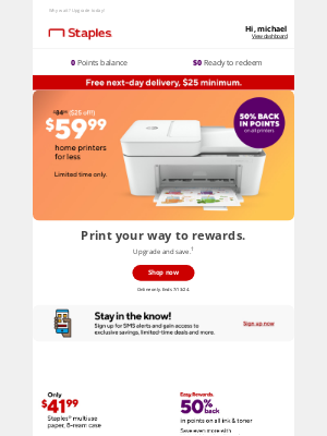 Staples - 💥 Our best home printers start at $59.99.