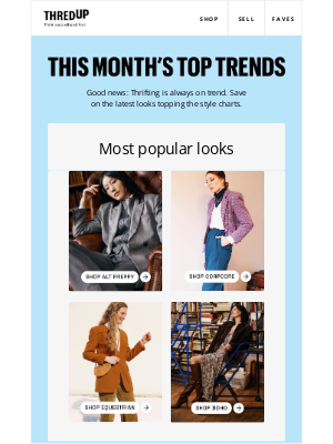 thredUP - Top 4 trending looks revealed (!!)