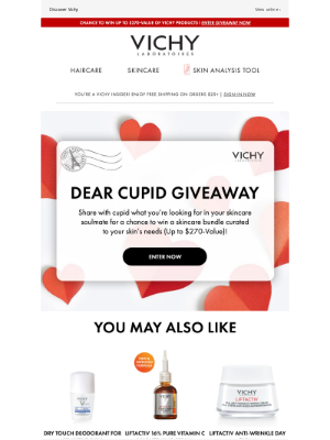 Vichy - Last Chance To Enter! Dear Cupid Giveaway 💌