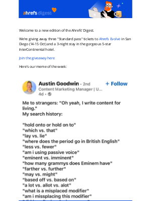 Ahrefs - Ahrefs’ Digest #241: AI assistants prefer fresher content, and more