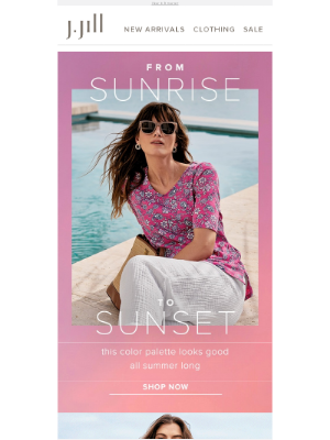 J. Jill - Just arrived: sunset shades of orange and pink.