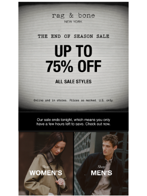 rag & bone - Last Chance: Up to 75% Off Sale