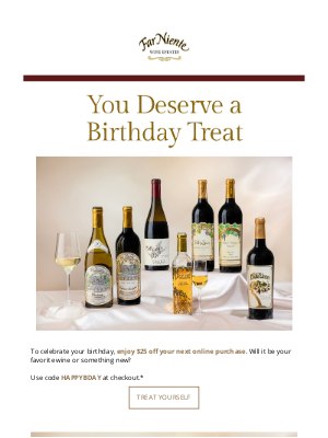 Far Niente Winery - Wishing You a Happy Birthday