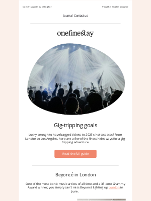onefinestay - Beyond the stage