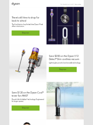 Dyson - Dyson Week ends tomorrow