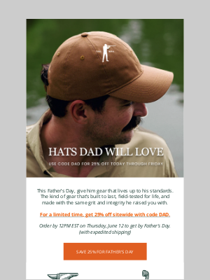 Ball and Buck - 25% Off Hats That Dad Will Love