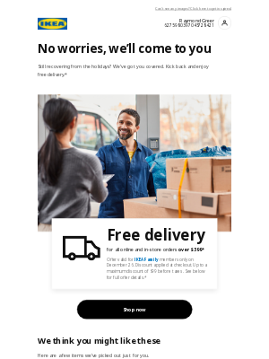 IKEA (Canada) - Raymond‌, final hours for free delivery ⏰