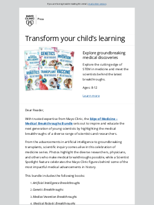 Mayo Clinic - Mayo Clinic Kids: Medical Breakthroughs Book Bundle